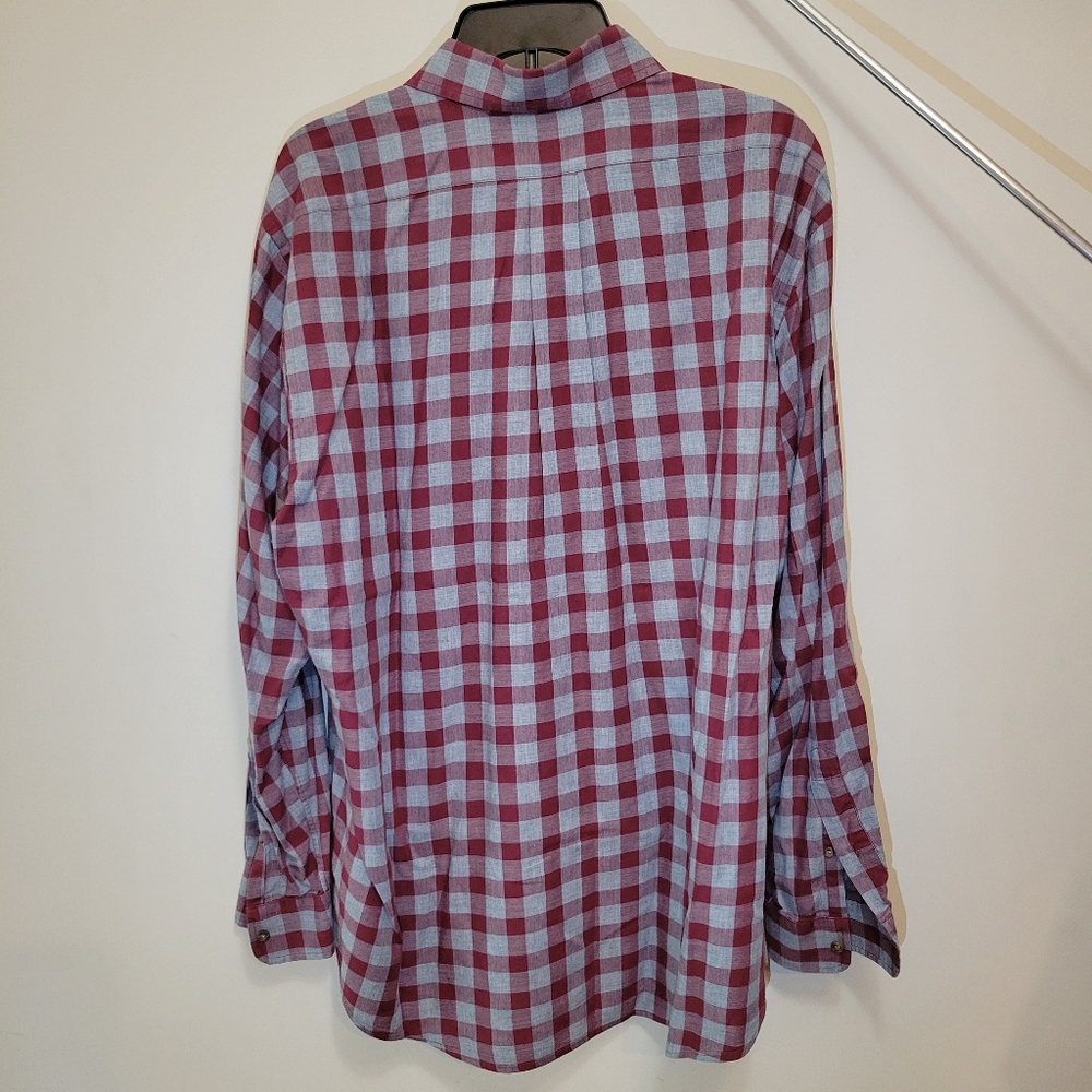 Red Vineyard Vines Plaid Whale Shirt - Picture 3 of 5